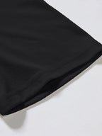 Men's Fashionable and Trendy Street Micro-flare Pants Set with Bold Color-blocking and Gothic Cross and Alphabet Prints