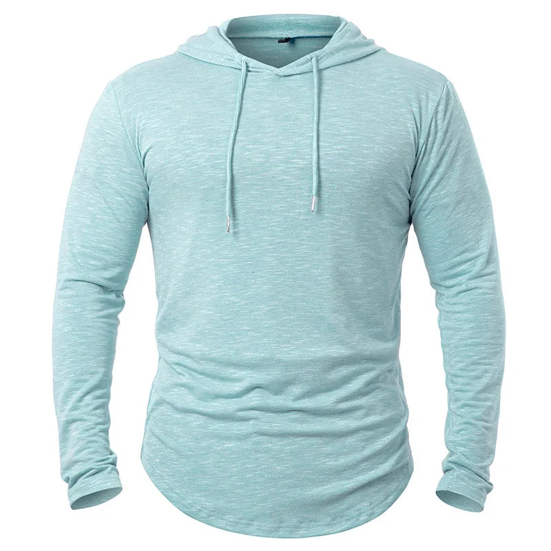 Men's Lightweight Athletic Hoodies Long Sleeve Workout Sport Hooded Shirt Casual Gym Running Jogger Shirt Pullover Sweatshirt - Matrix Studios