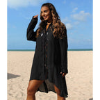 Bikini Cover Up Lace Hollow Crochet Swimsuit Beach Dress Women 2025 Summer Ladies Cover-Ups Bathing Suit Beach Wear Tunic - Matrix Studios