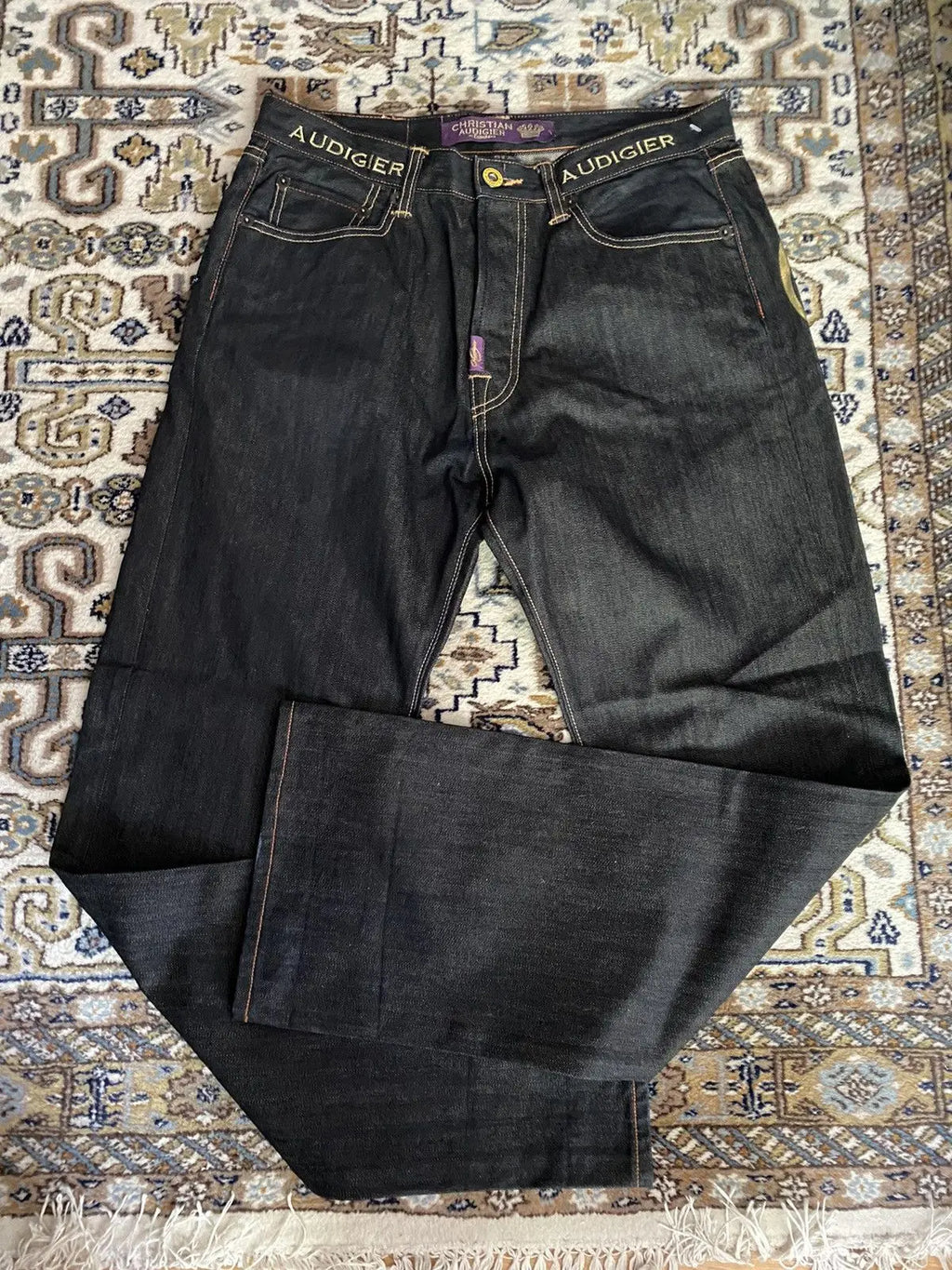 2000s Vintage Statue of liberty Diamonds Jeans Casual Denim Pants High Waist Straight Wide Leg Jeans Harajuku Y2k Women Clothing - Matrix-studios.com