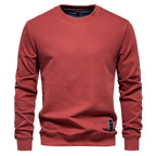 AIOPESON Cotton-blend Mens Crew Neck Solid Color Sweatshirts Pullover Casual Sport Sweatshirt for Men - Matrix Studios