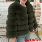 QUEENTINA Real Fox Fur Coat Winter Women'S New Fashion Furry 2025 Leather And Skin White Clothing Natural New In Coats & Jackets - Matrix Studios