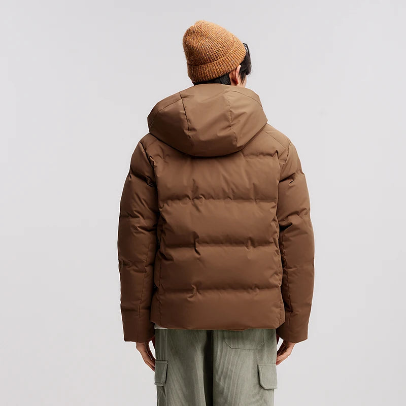 Semir Down Jacket Men New Winter Waterproof Outerwear Textured Hooded Top Versatile - Matrix Studios