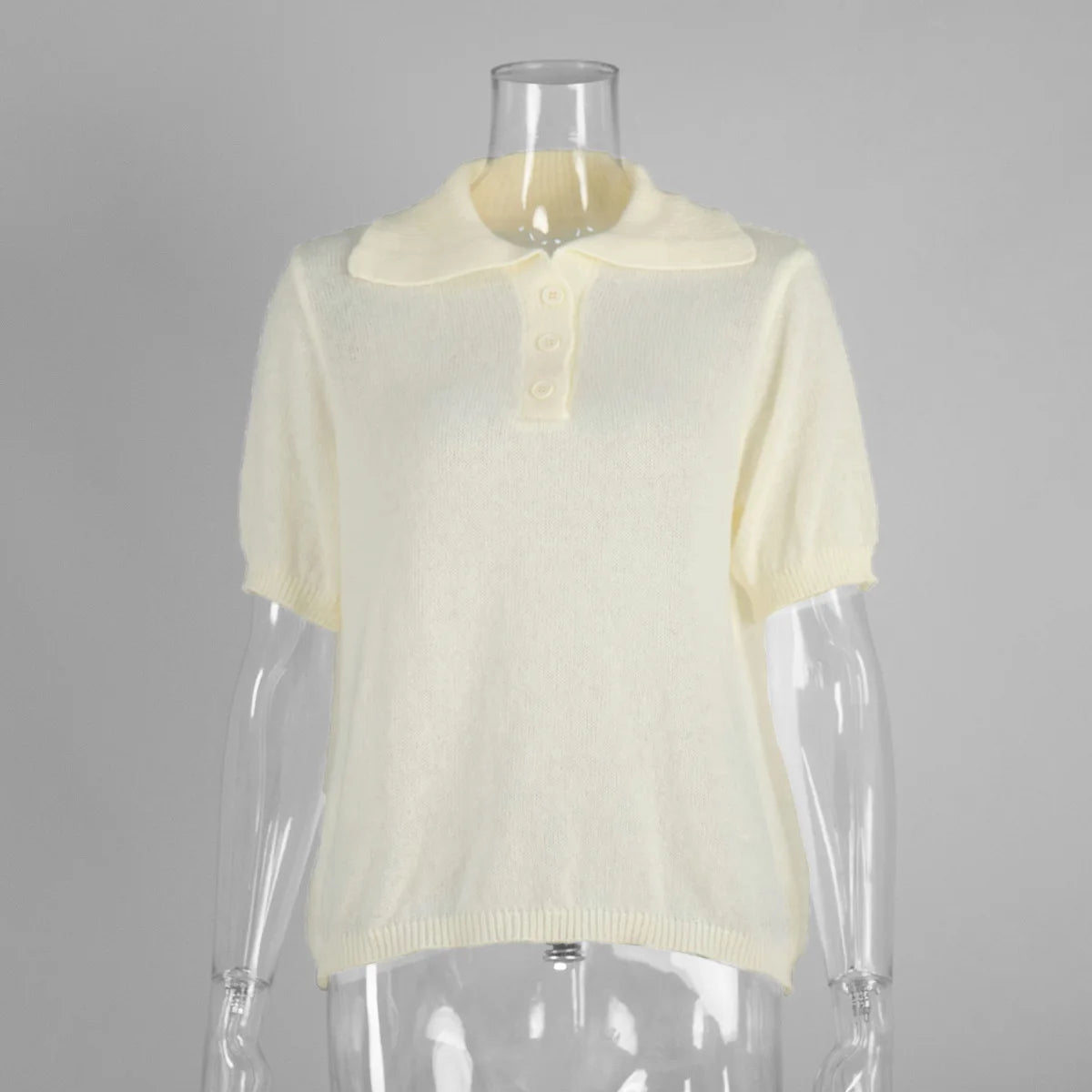 Tornova Knitted Short Sleeve T shirt Women's Polo Fashion Hollow Thin Sweater Top 2025 Summer New Casual Female Solid Knitwear - Matrix-studios.com