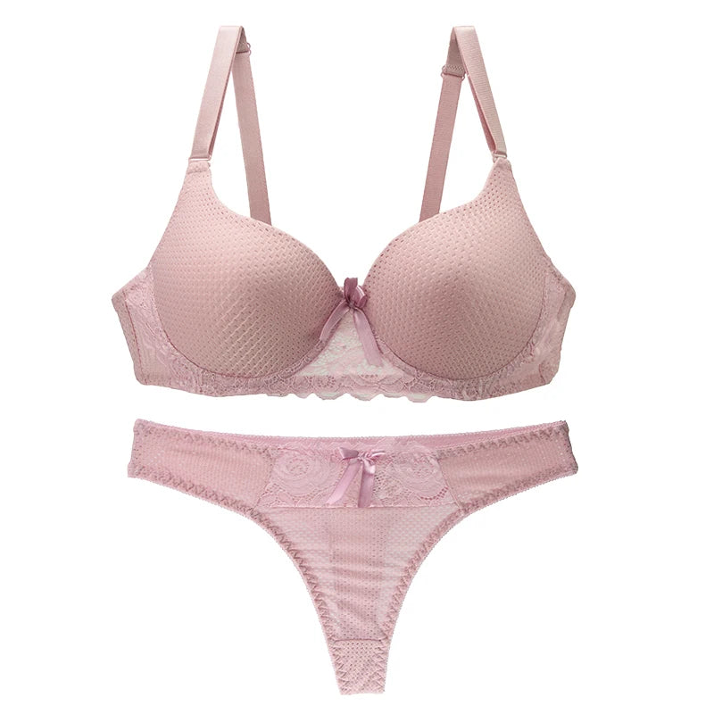 2025 New Sexy Bra Set Sexy Thong BCDE Push Up Women's Underwear Panties Blue Red Pink Beige White Black Lingerie - Matrix-studios.com