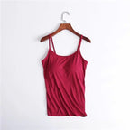 Cami Bra – Women's Camisole With Built In Padded Bra Vest Dropshipping As Seen on Tiktok Pink Top For Women Pajamas Home Wear - Matrix-studios.com