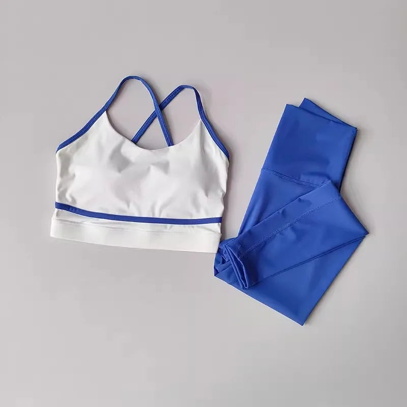 Women's Yoga Set Workout Set 2 Piece High Waist Yoga Leggings Sports Bra Gym Suit Activewear Sports Fitness Set Sports Suit - Matrix-studios.com