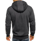 Men's Hoodies Long Sleeve Sweatshirt Zipper Design Hooded Sweatshirt for Men Clothing Sportswear Slim Fit Casual Jacket - Matrix Studios