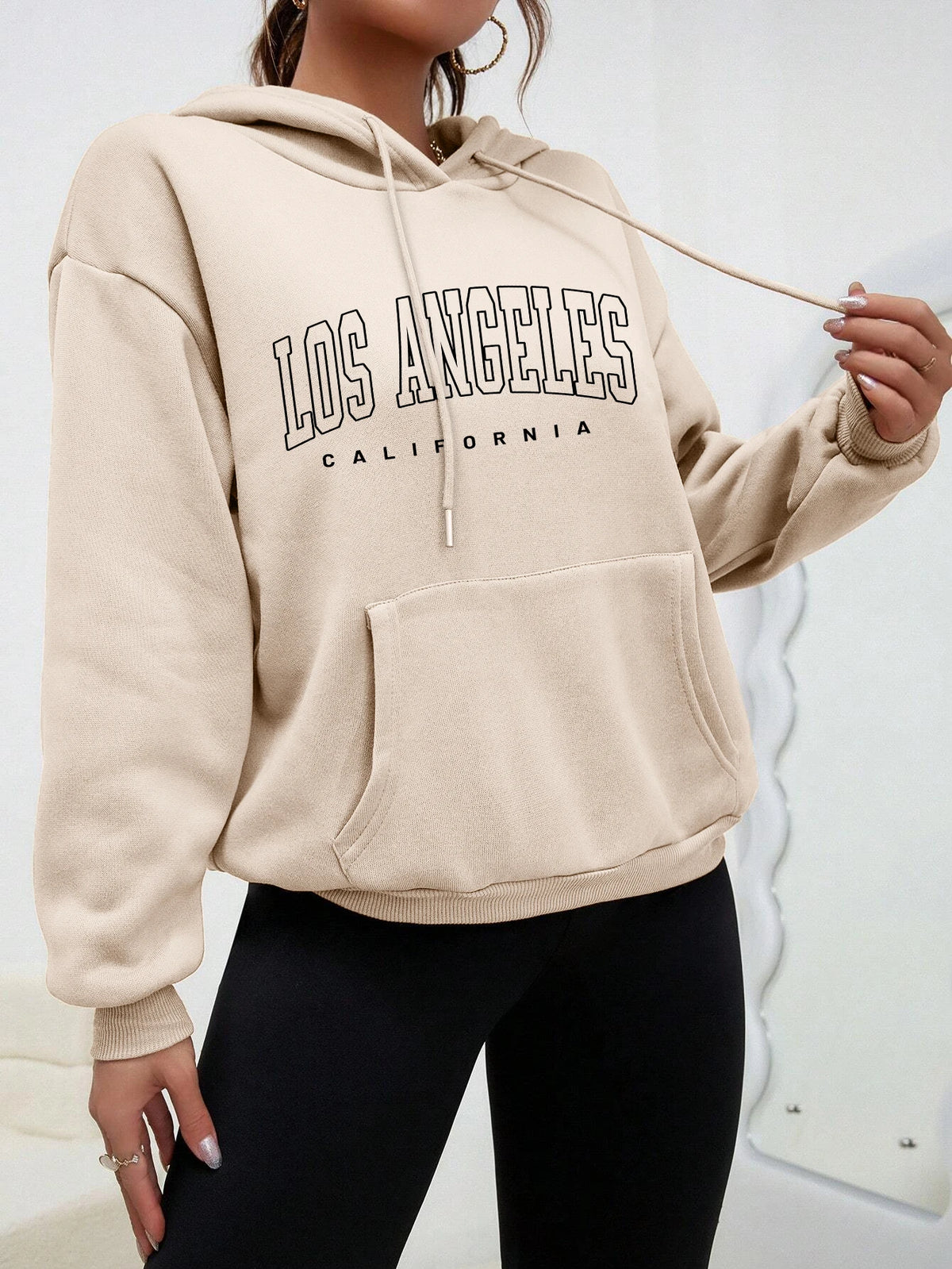 Los Angeles Art Letter Design Women Hoodies American Style Casual Hoody Autumn Hip Hop Female Hoodie Casual Fleece Clothing - Matrix Studios