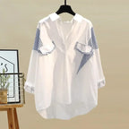 Women's 2026 Spring Summer New Fashion Striped Sunscreen Shirt+Vest+Jeans Suit Korean Elegant Cardigan+Denim Pants Matching Set