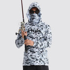 Men's Fishing hooded sweatshirt Fishing UV protection hoodie Camiseta De Pesca clothing hooded top grey white - Matrix Studios