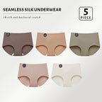 5PCS Seamless Mulberry Silk Panties Woman Underwear Ultra-Thin High Elastic Invisible Briefs Soft & Breathable Female Lingerie - Matrix Studios
