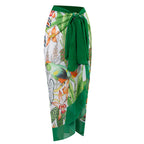 2026 New Sexy Print Retro Swimwear Beach Dress Cover Up Long Skirts Skirt Party Outfits Swimsuit Beachwear - Matrix Studios