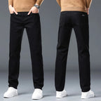Men's New Stretch Straight Jeans Business Versatile Trendy Youth Casual Regular Long Pants for Spring Autumn Male Denim Trousers - Matrix Studios