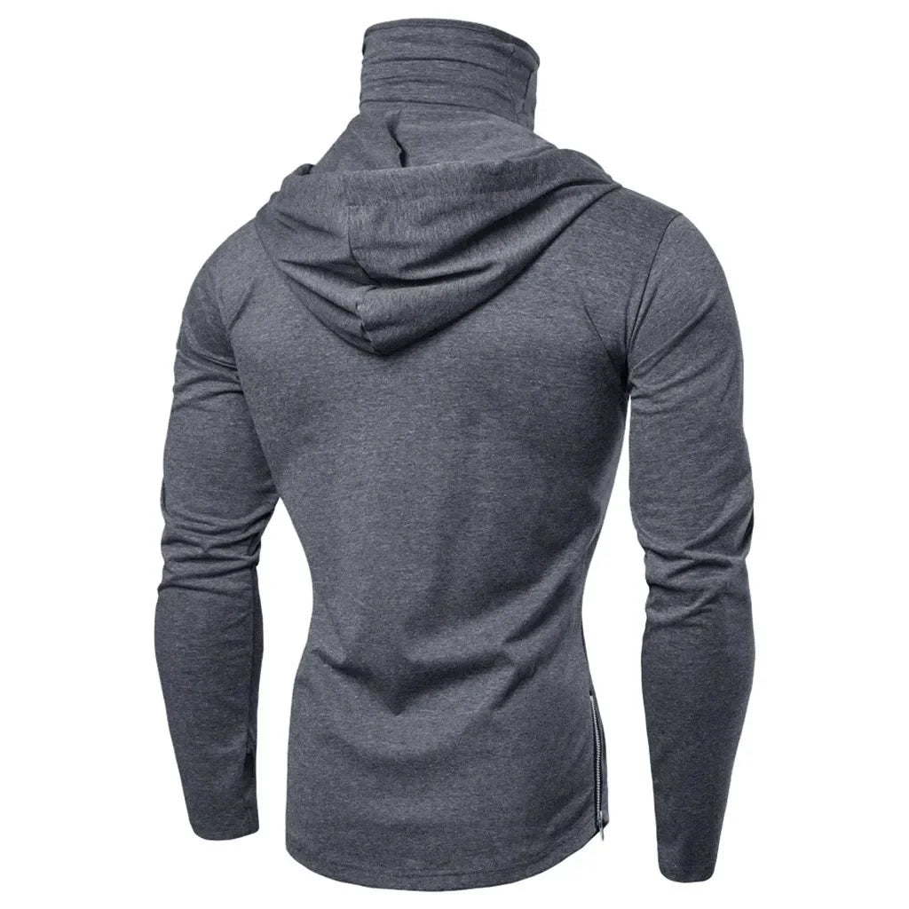 New Embroidery Turtleneck Sweatshirt For Men Japanese Ninja Hoodies Autumn Hip Hop Fleece Pocket Streetwear Oversized Y2K Hoody - Matrix Studios