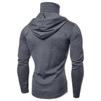 New Embroidery Turtleneck Sweatshirt For Men Japanese Ninja Hoodies Autumn Hip Hop Fleece Pocket Streetwear Oversized Y2K Hoody - Matrix Studios