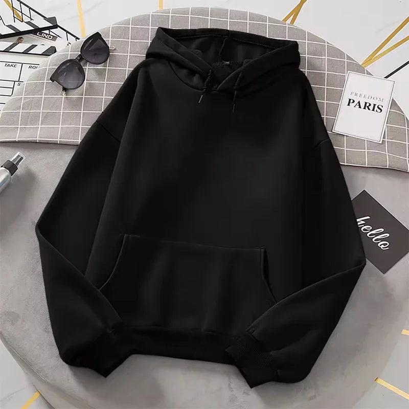 Spring Autumn Fashion Men's Women's Hoodie Casual Hoodies Pullovers Sweatshirts Women's Top Solid Color Hoodies Sweatshirt Women - Matrix Studios
