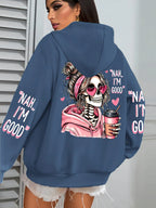Expensive Talks Back Funny Printing Womens Hoodie Loose Multicolor Pullovers Fleece Autumn Sportswear Casual Pocket Hoody - Matrix Studios