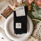 Wool Socks for Women Autumn Winter Medium Tube Socks Thickened with Wool Warm Rabbit Hair Socks Winter Black Cashmere Stockings - Matrix Studios