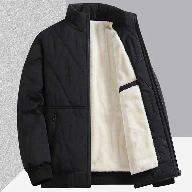 Men's Jacket Stand Collar Mens Parka Winter New Down Jacket Fleece Warm Jackets Men Business Leisure Coat Baseball Coats 2569 - Matrix Studios