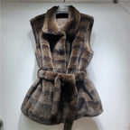 DEAT 2026 Autumn Winter New Warm Faux Mink Fashion Versatile Vest For Women Thickened Fur Sleeveless Coat Female 11A06784 - Matrix Studios
