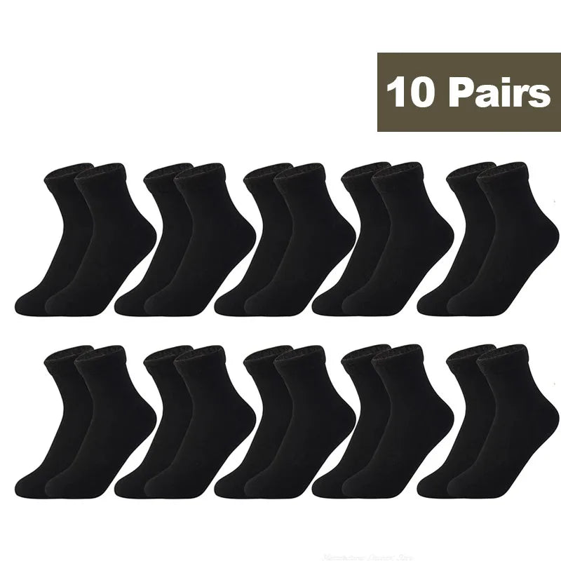 1/2/3/5/10Pairs Thermal Socks Women Winter Warm Thicken Fleece Short Socks Cashmere Wool Socks Snow Velvet Boots Home Floor Wear - Matrix Studios