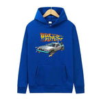 Back To The Future Retro DeLorean Car Print Hoodie Long Sleeve Tops Men Casual Streetwear Pullover Spring Autumn Unisex Clothing - Matrix Studios