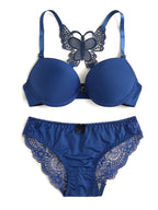 Hot selling 2-piece set of sexy red front button braissere beautiful back butterfly fashion bra push up women's set A2120 - Matrix-studios.com