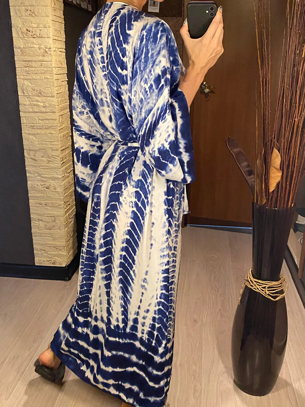 New 10 Colors Printed Long Sleeve With Belt Tunic Beach Cover Up Cover-ups Beach Dress Beach Wear Beachwear Female Women V4521 - Matrix Studios