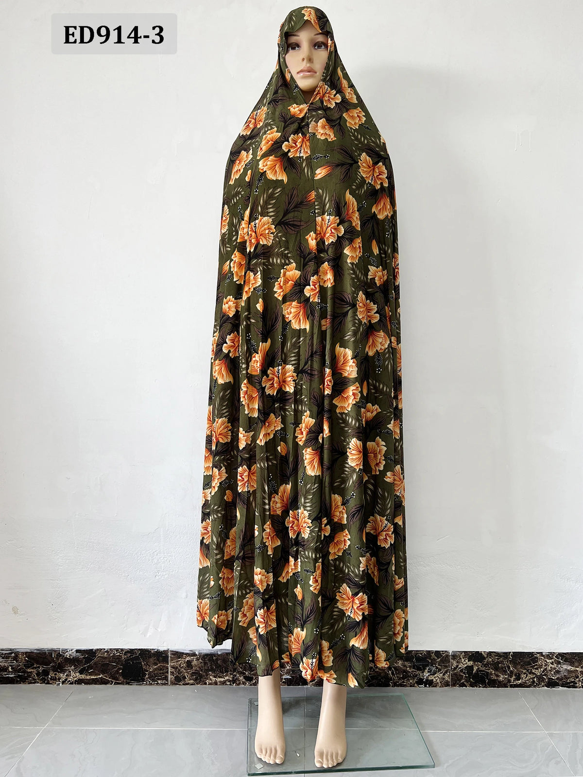 6XL  Muslim Womens Hooded Abaya African Sleeveless Prayer Garment Kaftan Dress With Hijab Floral Dubai Saudi Robe Ramadan - Matrix-studios.com