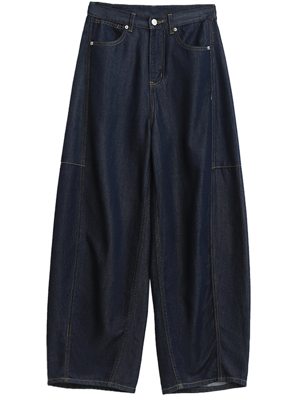 CHIC VEN Women's Jeans Loose Casual New High Waist Split Female Wide Leg Denim Pants  Spring Autumn 2025 - Matrix-studios.com