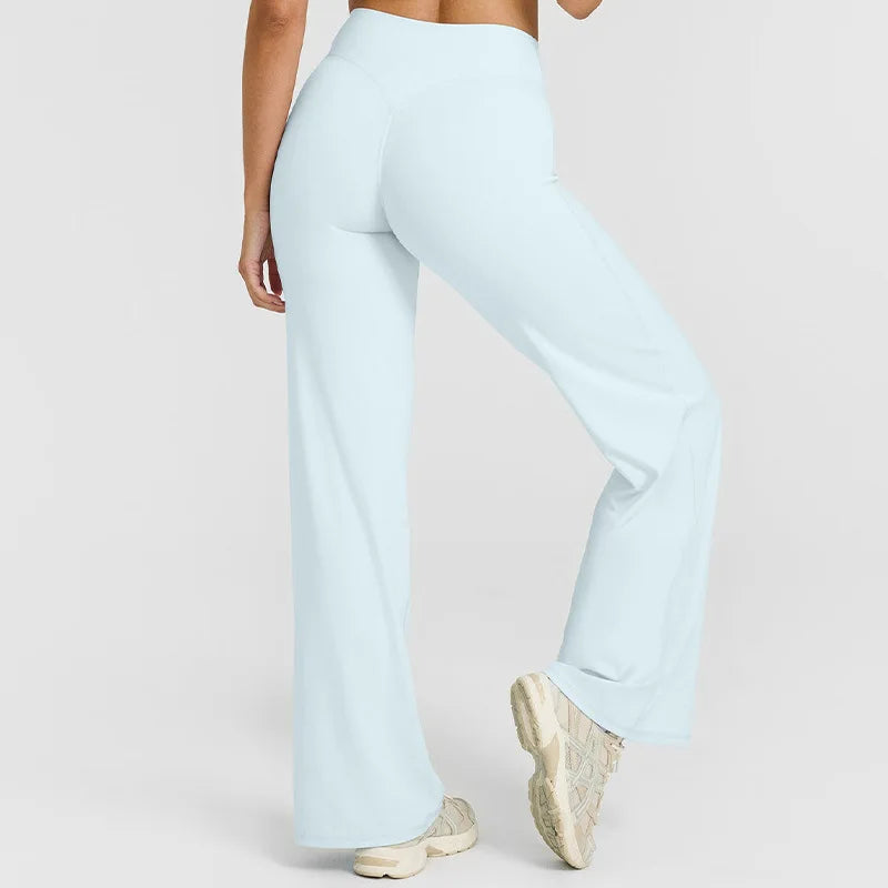 Womens Straight Leg Pants – High Waisted Wide Leg Yoga Pants Breathable Loose Baggy Sweatpants for Gym Running Casual Wear - Matrix-studios.com