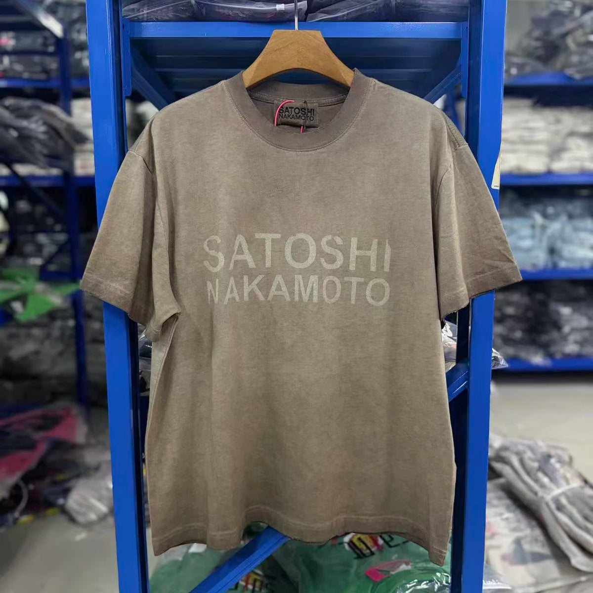 American Trend Brand SATOSHI Classic Vintage Print T-shirt New High Street Fashion Style Short-sleeved for Both Men and Women - Matrix-studios.com