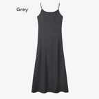 AS AW25 elegance slip satin dress + knitting cross top +mockneck woman clothing set adjustable maxi floor length - Matrix-studios.com