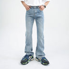 Male Japan Korea Style Vintage Denim Trousers Pant Men High Street Hip Hop Casual Hole Small Flare Jeans Pant - Matrix Studios