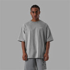 ONE POINT LYFT Print Big T Shirt Men Running Sport Gym Fitness Training Oversized 100% Cotton T-shirt Mens Bodybuilding Tee Tops - Matrix Studios