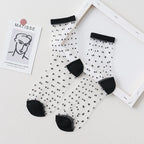 Summer Lace Mesh Transparent Women Socks Ultra-thin Breathable Women Girls Short Socks Harajuku Vintage Streetwear Crew Socks - Matrix Studios