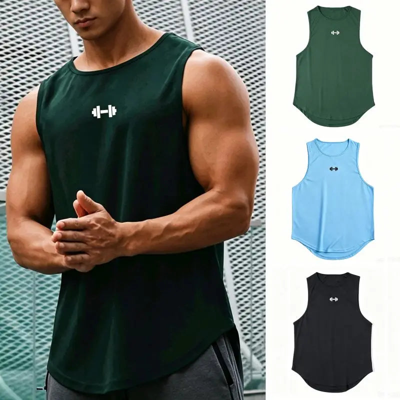 Summer Men's Gym Tank Top Fitness Training Clothing Quick-drying Loose Bodybuilding Sleeveless Shirt Men Fashion Basketball Vest - Matrix Studios