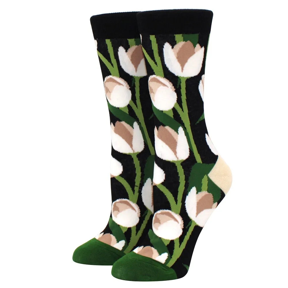 Novelty Woman Socks Harajuku Cotton Funny Happy Cartoon Cat Dog Pattern Unisex Socks Men Novelty Kawaii Socks - Matrix Studios