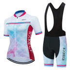 RXKECF Pro 2023 Woman Short Sleeve Cycling Jersey Set Sports Outfit Bike Clothing Kit Mtb Maillot Cyclist Bicycle Clothes - Matrix-studios.com