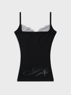 Millennial Style Y2K Skull Lace Bow Striped Halter Top Punk Goth Harajuku Style Top Summer Spice Girls Aesthetic Slim Streetwear - Matrix-studios.com