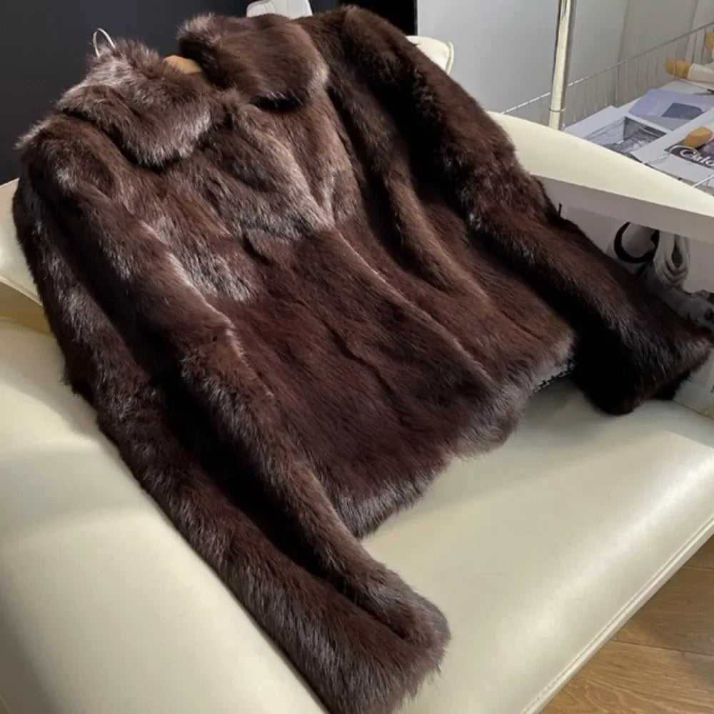 2025 New Natural Rabbit Fur Coat Women Autumn Winter Jacket Real Leather and Fur Women's Clothing Female Outerwear Real Fur Lady - Matrix Studios
