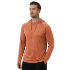 Summer Men's Long Sleeve UPF 50+ Hoodie T-Shirts, Rash Guard Quick Dry T-shirt Outdoor Sport Running Pullover - Matrix Studios
