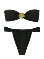 "2026 Sexy Bandeau Push-Up Bikini Set - Brazilian Thong Swimwear for Women" - Matrix-studios.com