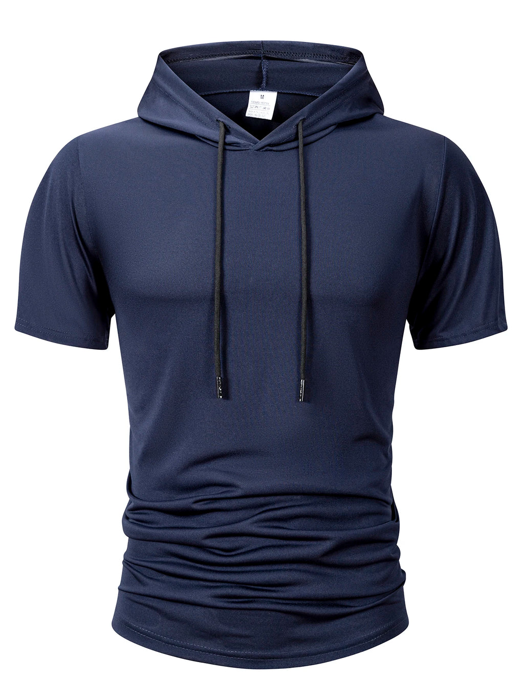Summer Men's Hooded Sweatwear Casual Short Sleeve Loose T-shirt Solid Color Lightweight Hoodie Fitness Breathable Tops - Matrix Studios