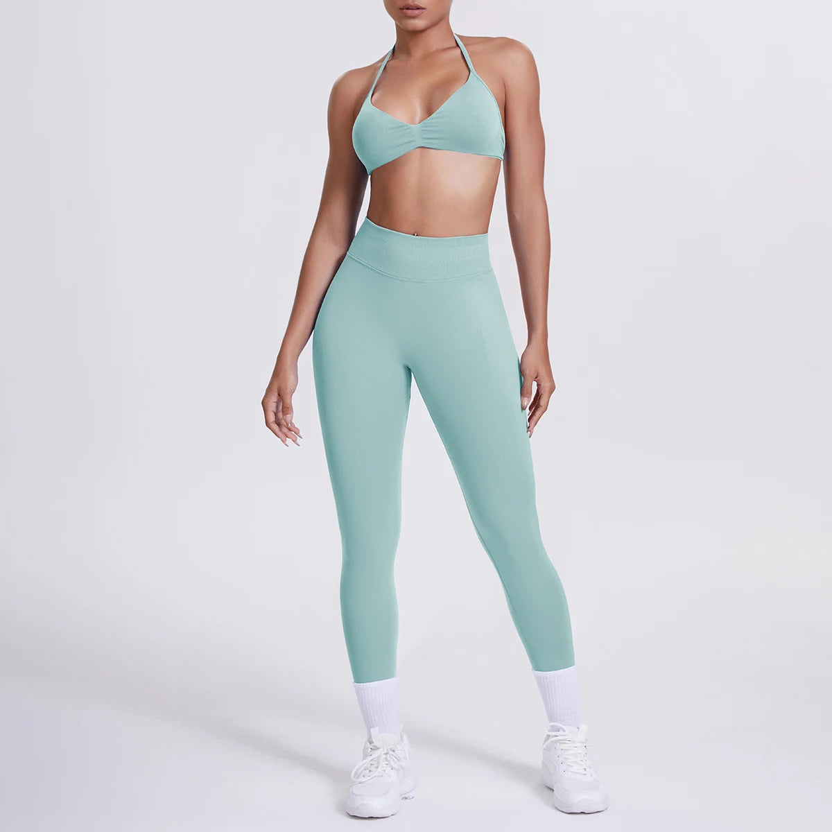 Women 2pcs Patchwork Sport Yoga Suit Training Sleeveless Sport Gym Tops Tummy Control Slimming Booty Leggings Yoga Suit Sports - Matrix-studios.com