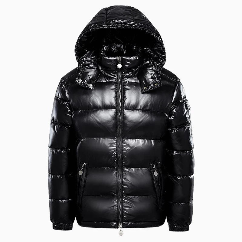 Winter Mens Shiny Down Parkas Coats Man Mountain Ski Cotton Thermal Coats Men Thick Windbreaker Hooded Jacket Clothing - Matrix Studios