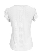 2025 Women's Sexy Tops Casual Solid Color V Neck Short Sleeve Shirts Summer Women's Button Casual Ladies Loose Fashion Blouses - Matrix-studios.com