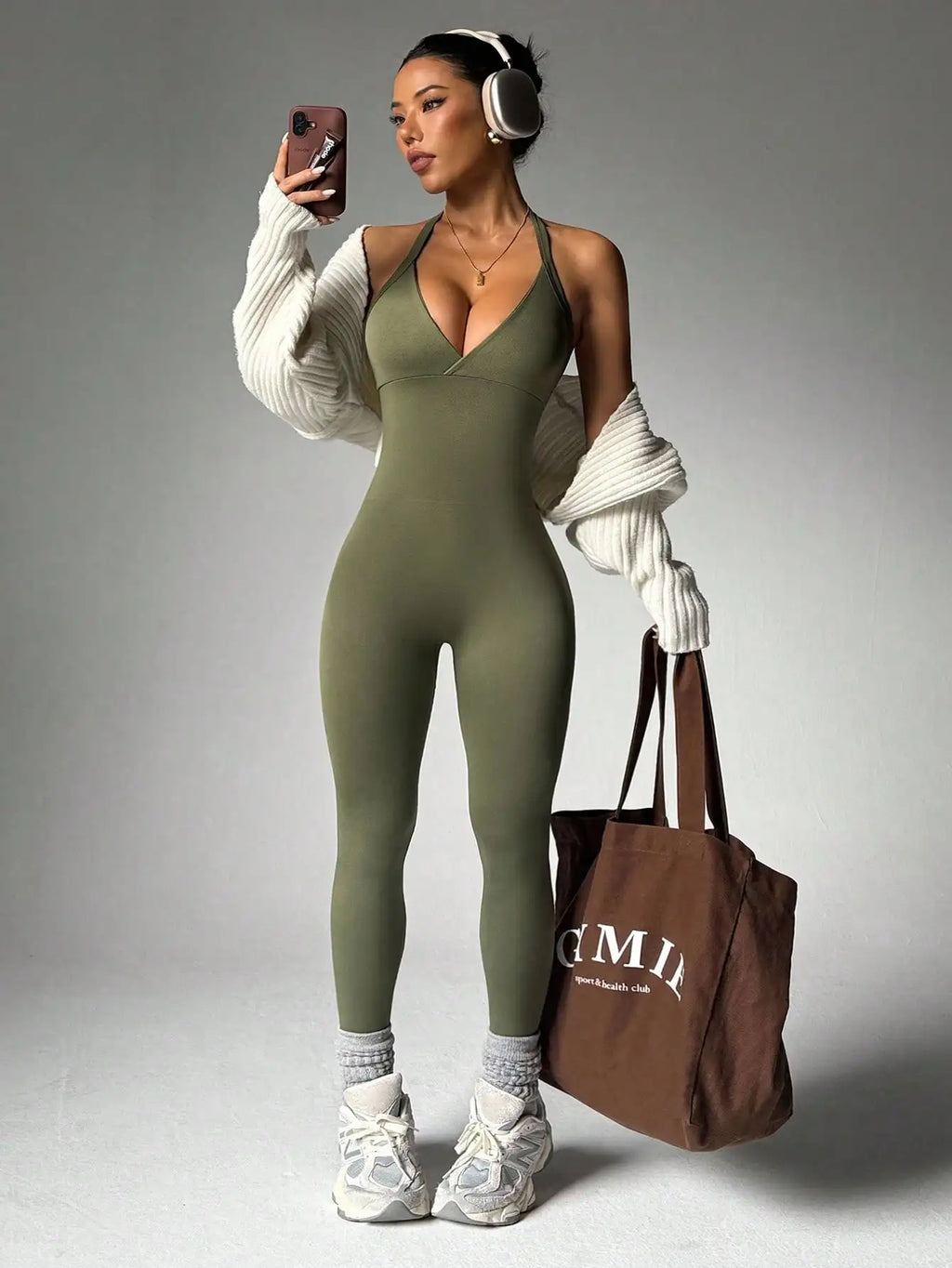Solid Color High Elasticity Sports Overhead Sleeveless Backless Yoga Compression Leggings - Matrix Studios