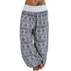 Women's Personality GeometricCasual Loose Printed Pants Comfortable Casual Women's Wide Leg Haren Pants Pants